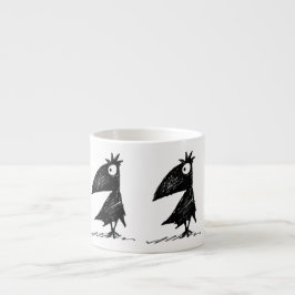 Lustige schwarze Krähen Espressotasse