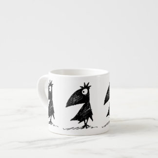Lustige schwarze Krähen Espressotasse