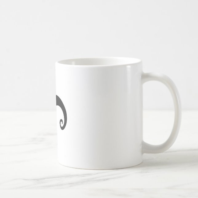 Lustige schwarze Schnurrbart-oder Schnurrbart-Art Kaffeetasse (Rechts)