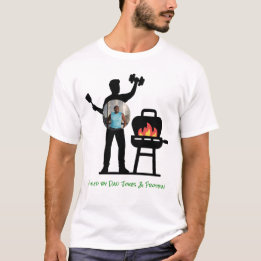 Lustige schwarze Silhouette Grill-Vater Fitness Fo T-Shirt