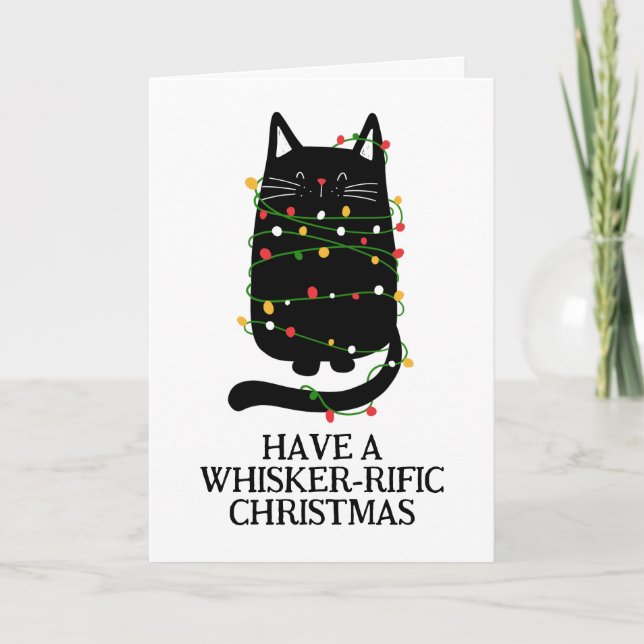 lustige schwarze Weihnachtskarten Feiertagskarte (Vorderseite)