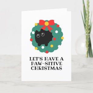 lustige schwarze Weihnachtskarten Feiertagskarte