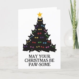 lustige schwarze Weihnachtskarten Feiertagskarte