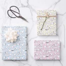 Lustige Schweine haben Spaß! Geschenkpapier Set