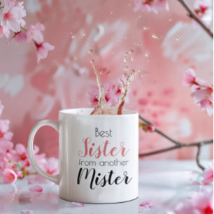 Lustige Schwester von einem anderen Mister Pretty Zweifarbige Tasse