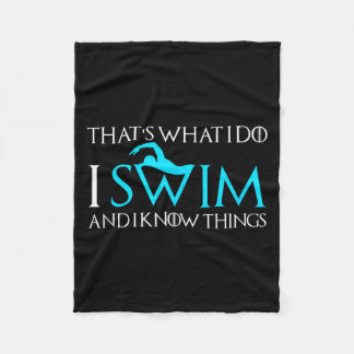 Lustige Schwimm-Sport-Zitat Schwimmer-Geschenk Fleecedecke