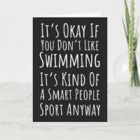 Lustige Schwimmkarten Humorvoller Humor Schwimmer