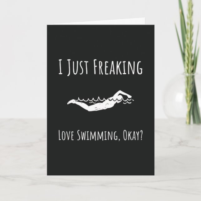 Lustige Schwimmkarten Schwimmteam Schwimmer Sporta Karte (Vorderseite)