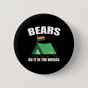 Lustige Schwule Camping Lgbt Pride Bears Button