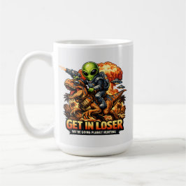 Lustige Sci-Fi-Fantasy-Meme-Kunst, Außerirdischer Kaffeetasse