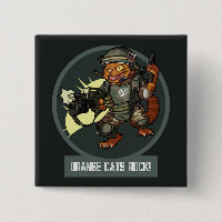 Lustige Sci-fi-Marine-Orangekatzen rocken! Katzen-