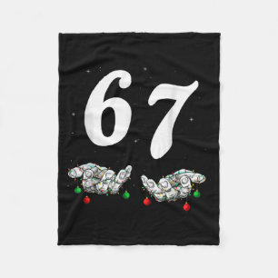 Lustige Sechs Sieben 67 Meme 67 Weihnachten Feiert Fleecedecke