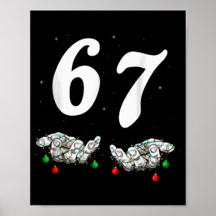 Lustige Sechs Sieben 67 Meme 67 Weihnachten Feiert Poster