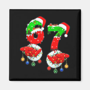 Lustige Sechs Sieben 67 Meme 6 7 Weihnachten Santa Magnet