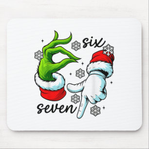 Lustige Sechs Sieben 67 Meme 6 7 Weihnachtself Han Mousepad