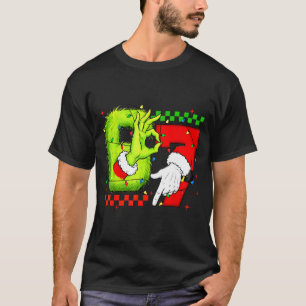 Lustige Sechs Sieben 67 Meme 6 7 Weihnachtself Han T-Shirt
