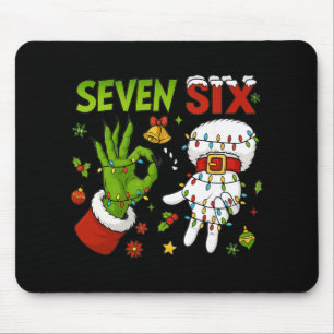 Lustige Sechs Sieben 67 Meme 6 7 Weihnachtselfen-H Mousepad