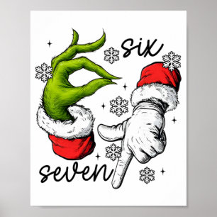 Lustige Sechs Sieben 67 Meme 6 7 Weihnachtselfen H Poster