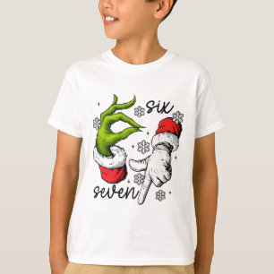 Lustige Sechs Sieben 67 Meme 6 7 Weihnachtselfen H T-Shirt