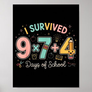 Lustige Sechs Sieben 67 Tage Schult Meme Mathelehr Poster