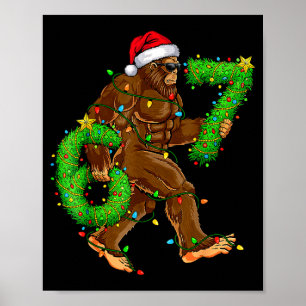 Lustige Sechs Sieben 6 7 Meme Bigfoot Weihnachts-S Poster