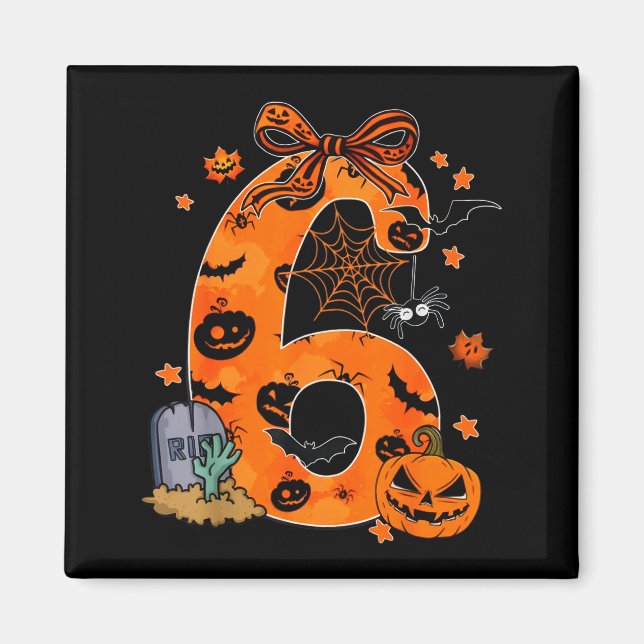 Lustige Sechs Sieben 6 7 Meme Design Paare Hallowe Magnet (Vorne)