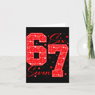 Lustige Sechs Sieben 6 7 Meme Herzen Cud Valentins Karte