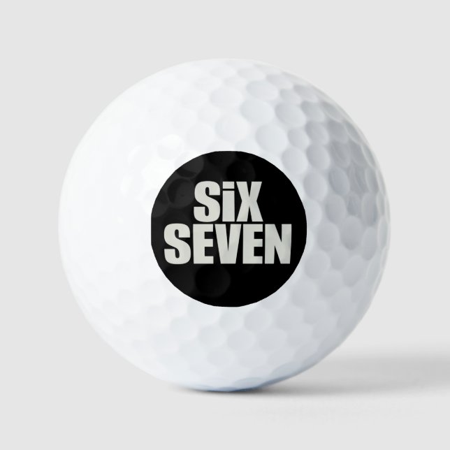 Lustige Sechs Sieben 6 7 Meme Sprüche Golfball (Vorderseite)