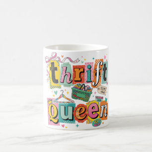 Lustige Second-Hand-Königin Kaffeetasse