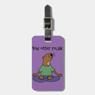 Lustige Seeotter-Yoga-Grafik Gepäckanhänger