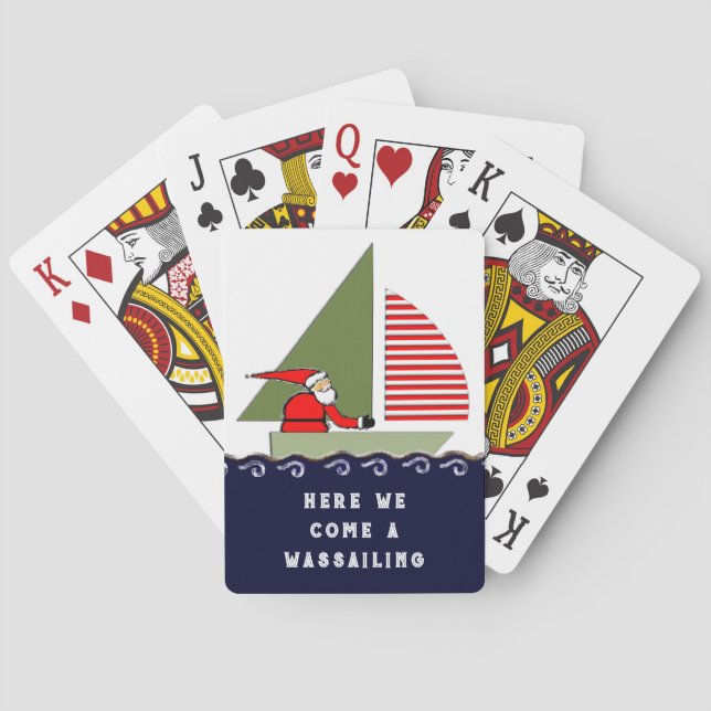 Lustige Segel Weihnachten Spielkarten (Rückseite)