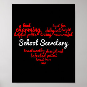 Lustige Sekretärin-Schul-Kunst Poster