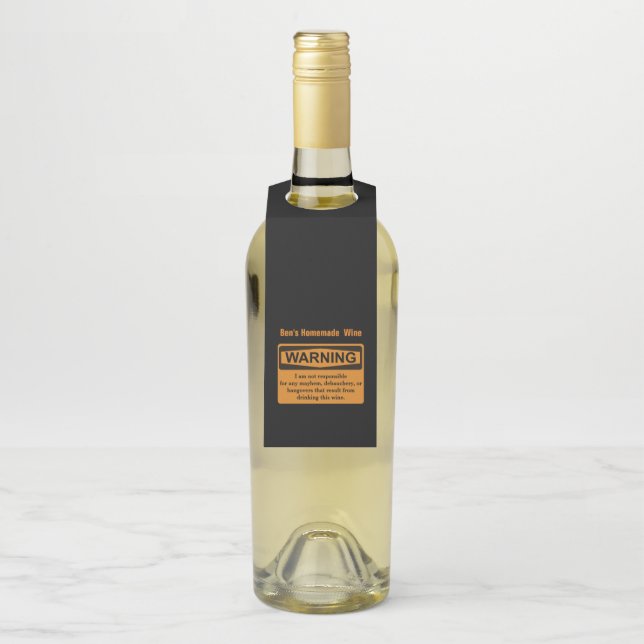 Lustige selbst gemachte Wein-Flaschen-Aufhänger Flaschenanhänger (Auf Flasche)