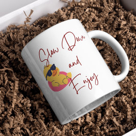 Lustige Selbstfürsorge Entspannende Vibes Positive Tasse