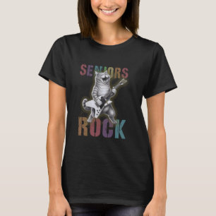 Lustige SENIOREN ROCK Katzenliebhaber Abschluss Sc T-Shirt