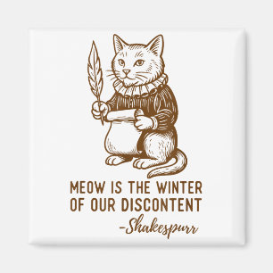 Lustige Shakespeare-Zitat-Katze Shakespurr Magnet