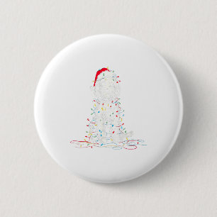 Lustige Sheepadoodle Weihnachtsgrafiken Hundelicht Button