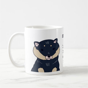 Lustige Shiba-Inu-Café-Liebhaber-Illustration Kaffeetasse