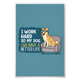 Lustige Shiba-Inu-Hund-Zitat-Couch-Illustration Fotodruck