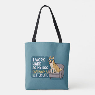 Lustige Shiba-Inu-Hund-Zitat-Couch-Illustration Tasche