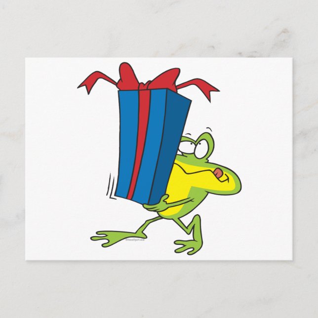 lustige Show Froschfrosch Cartoon Postkarte (Vorderseite)