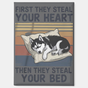 Lustige Sibirische Husky Haustierliebhaber Hundebe Magnet