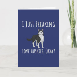 Lustige Sibirische Husky-Karten Huskies Tierliebha Karte