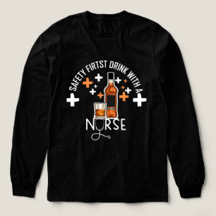 Lustige Sicherheits-Trink-Krankenschwester-Wortkun Tri-Blend Shirt