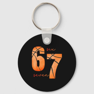 Lustige Sieben 67 Basketball Sechs Schlüsselanhänger