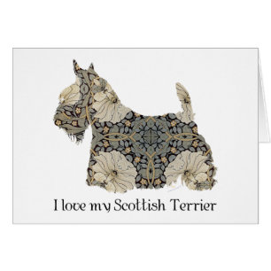 Lustige Silhouette des Schottischen Terriers