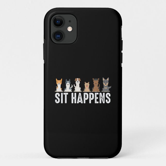 Lustige Situationen passieren Coole sitzende Hunde Case-Mate iPhone Hülle (Rückseite)