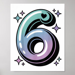 Lustige Six Seven Ich bin die 6 passende Gruppe Ha Poster