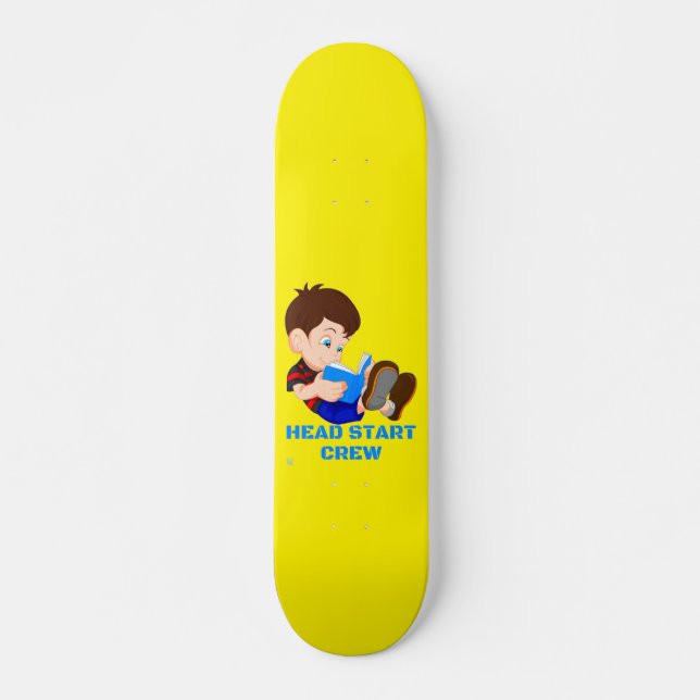 lustige Skateboard "HEAD START CREW" (Vorne)