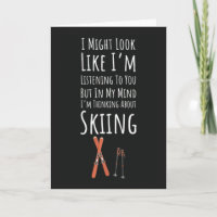 Lustige Skifahrer Karten Wintersport Skifahren Ski